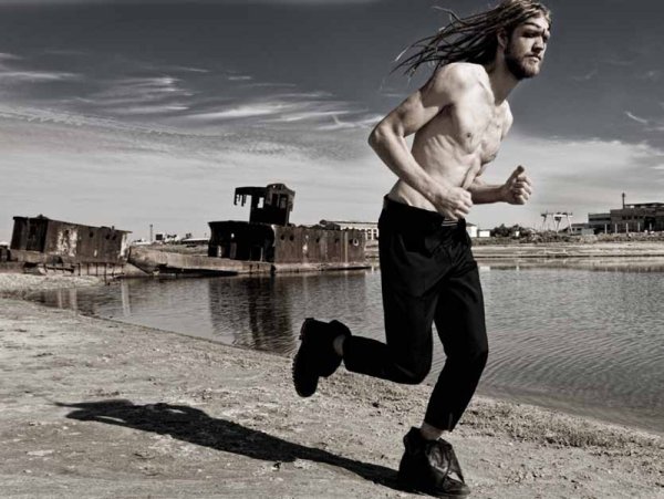 Andreas Carrere by Oli Rust in Aralsk Harbour for Vision Magazine