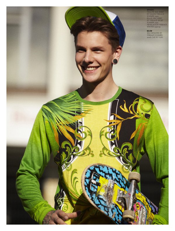 Keno by Stefan Heinrichs in Versace for Hero Magazine