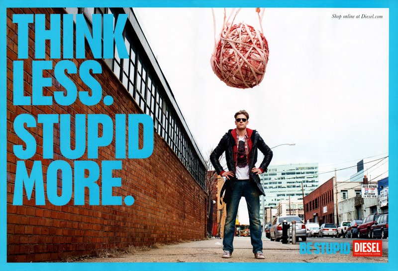 Mikus Lasmanis for Diesel Be Stupid Fall 2010 Campaign