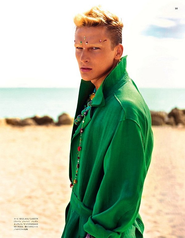 The Nomad of the Golden Sand | Alejandro Rodriguez by Mariano Vivanco for Vogue Hommes Japan