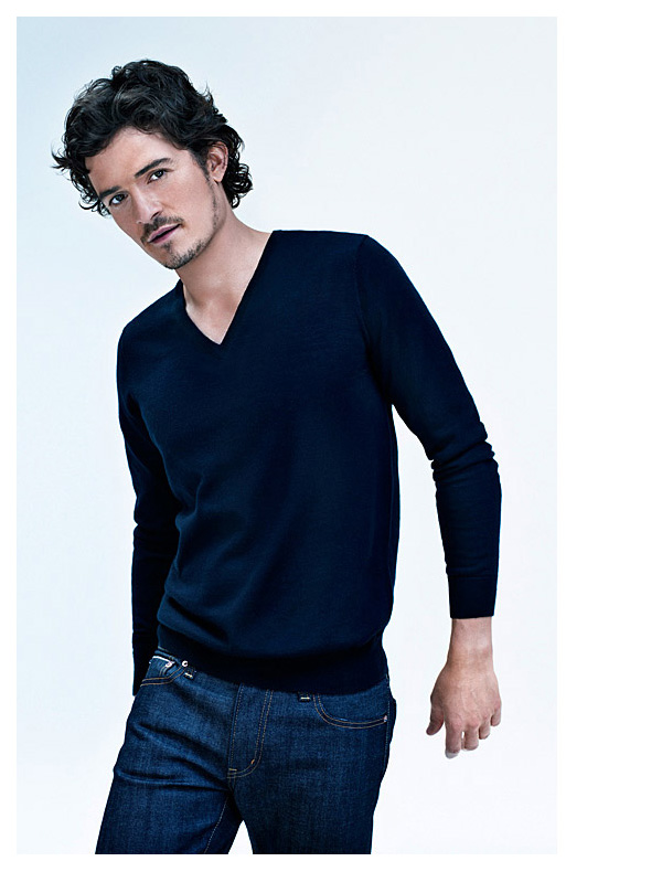 Orlando Bloom by Steven Klein for Uniqlo Slim Fit Jeans Campaign
