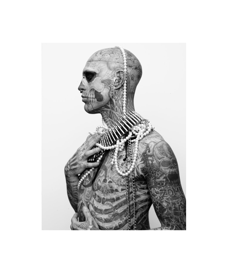 Rick Genest by Steven Klein for Arena Homme+