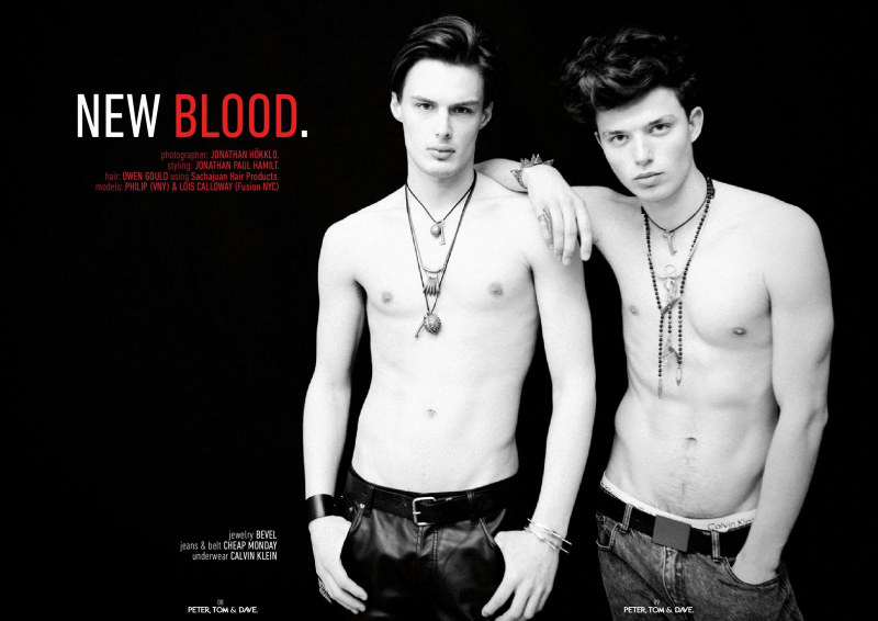 Philipp Kharabarin & Louis Galloway by Jonathan Hökklo for Peter, Tom & Dave Magazine