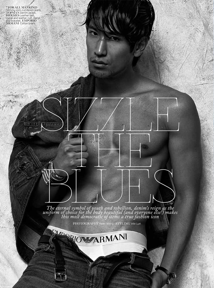 Taku Achieves a Denim Edge for Men’s Folio Malaysia