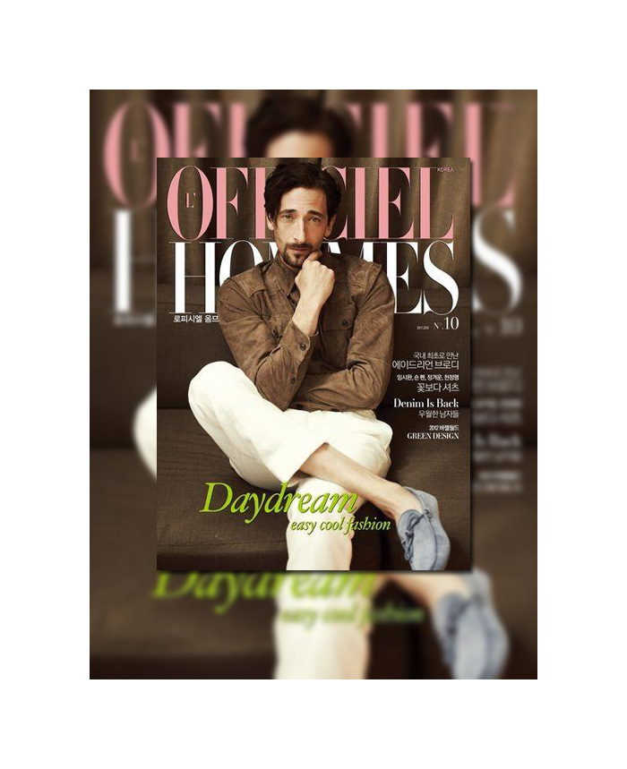 Adrien Brody by Jono Lee for L’Officiel Hommes Korea