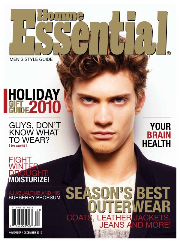 AJ Abualrub by A.P.Kim for Essential Homme November/December 2010 Cover