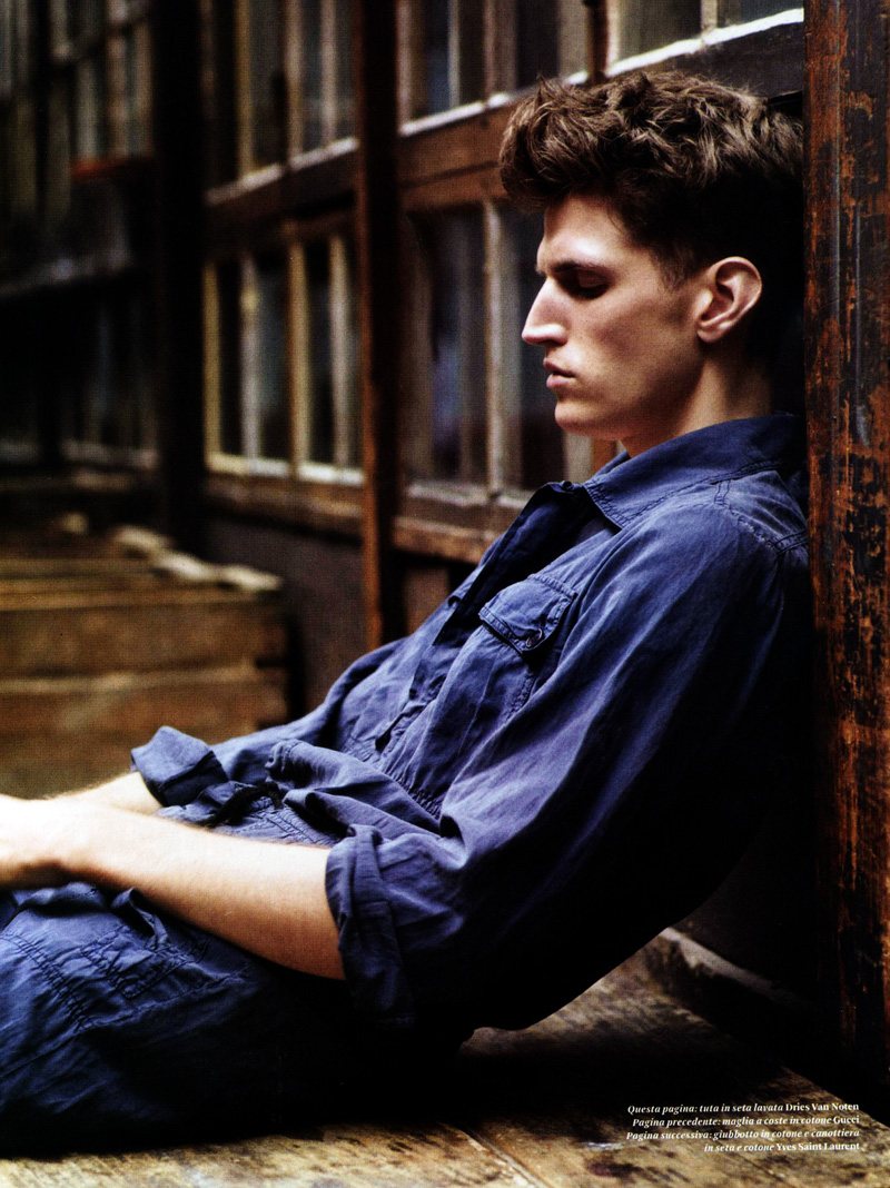 Andre Feulner by Thomas Lohr for L’Officiel Hommes Italia