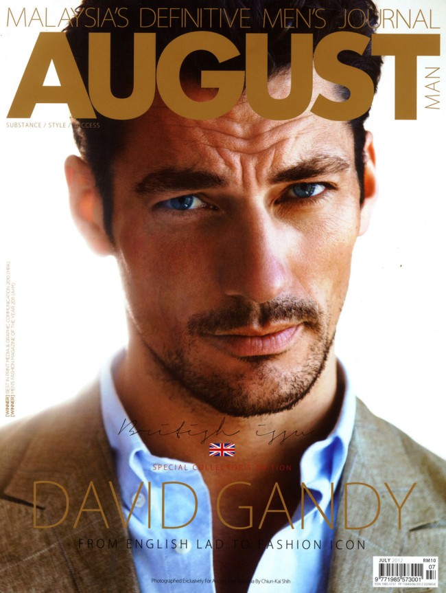 David Gandy has a Stylish Attitude for August Man