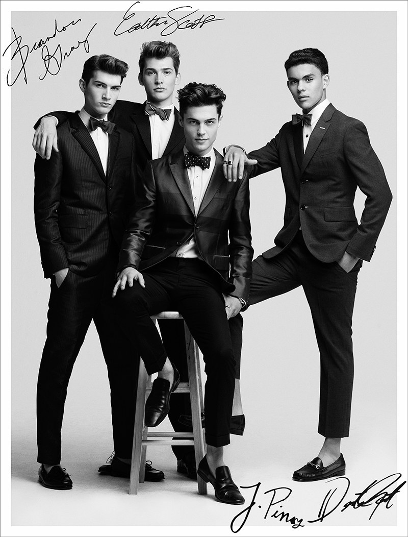 Preview | Brandon Gray, Colten Scott, Justin Pinos & Devin Grant by Richard Pier Petit for The Fashionisto