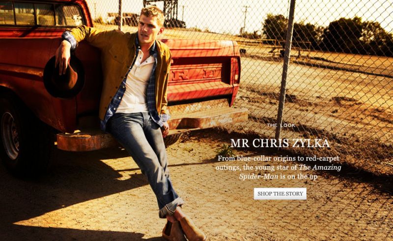 Will Davidson Photographs Actor Chris Zylka for Mr Porter
