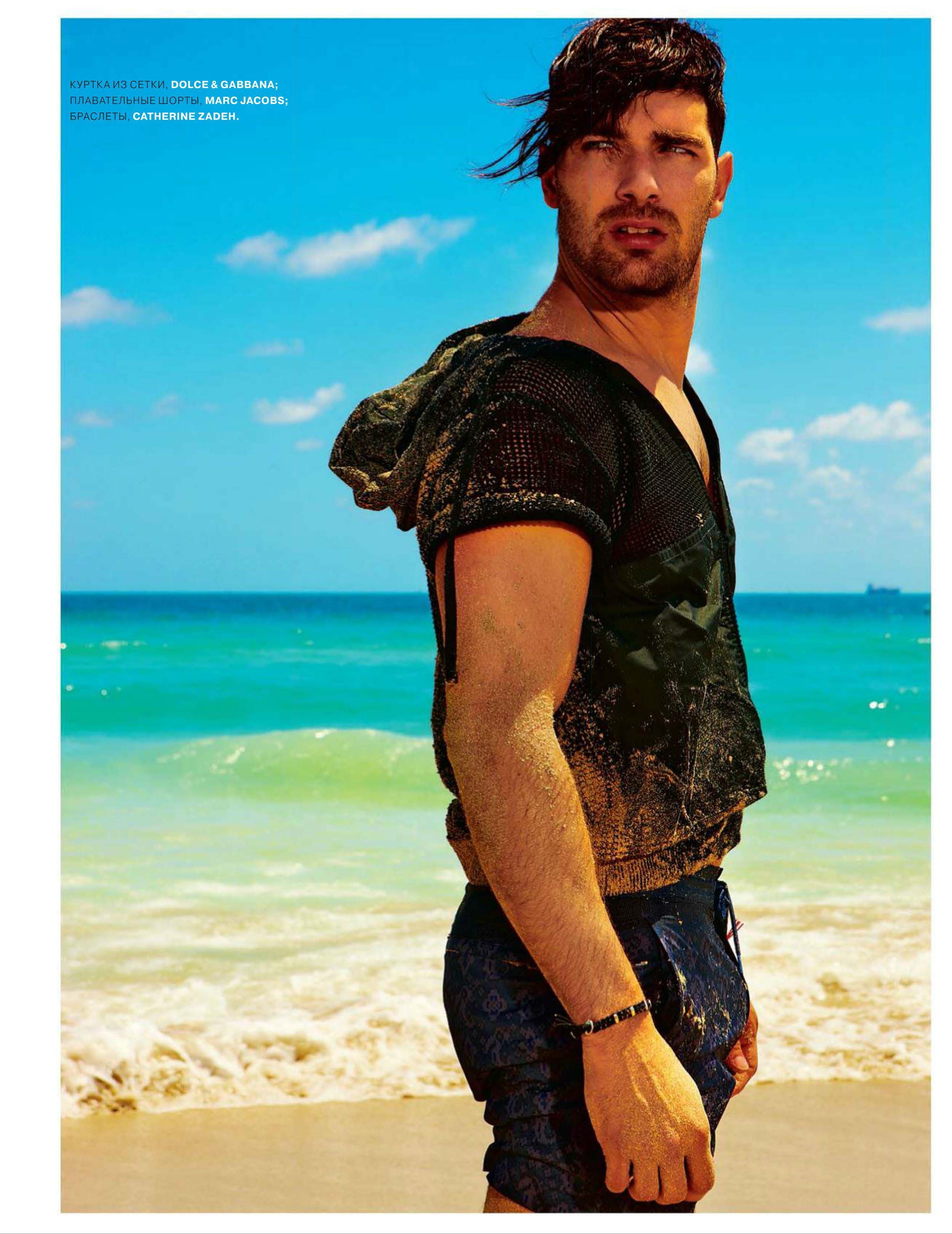 Cory Bond is the King of the Beach for Russian GQ