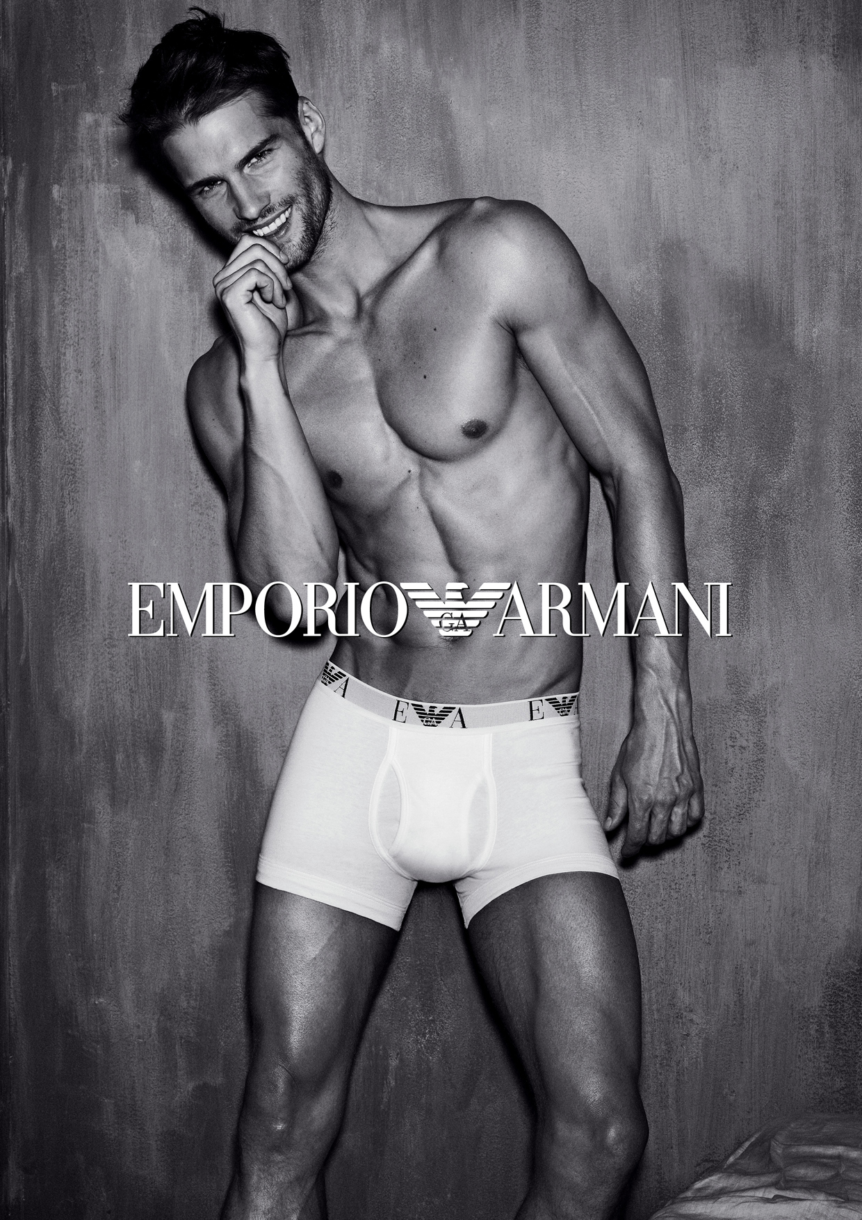 Tomas Skoloudik is in a Smiling Mood for Emporio Armani Fall/Winter 2012 Underwear Campaign