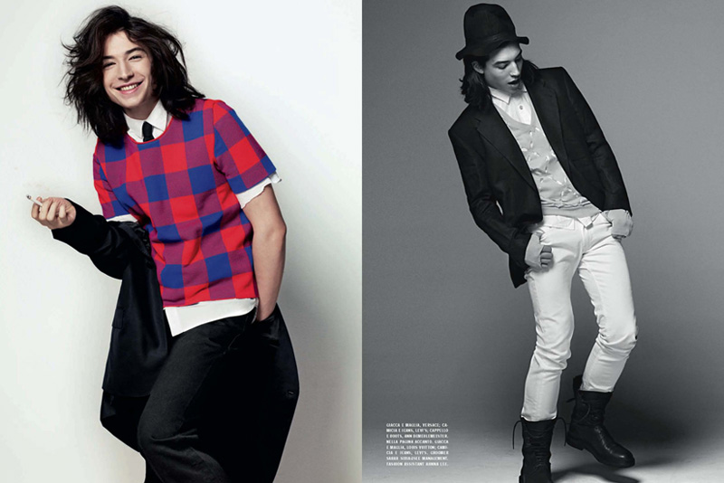 Ezra Miller by Bjorn Iooss for L'Uomo Vogue March 2012