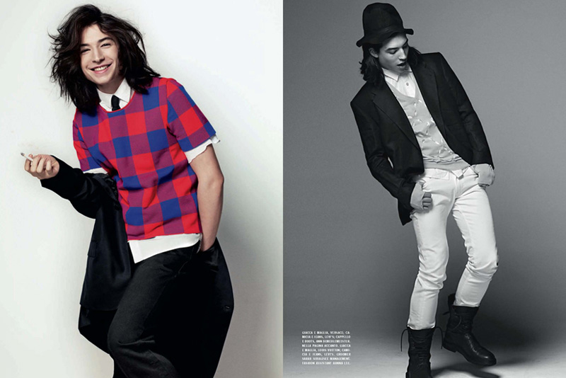 Ezra Miller by Bjorn Iooss for L’Uomo Vogue March 2012