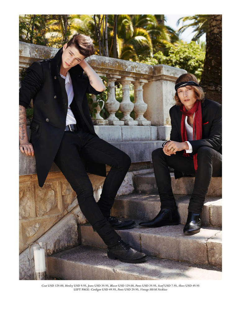 Ash Stymest, Christian Brylle & Nick Rea by Richard Bush for H&M Magazine Winter 2010