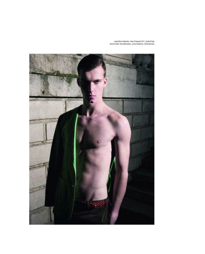 Johnny George by Milan Vukmirovic for L'Officiel Hommes Germany