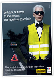 Karl Lagerfeld Promotes Safe Driving