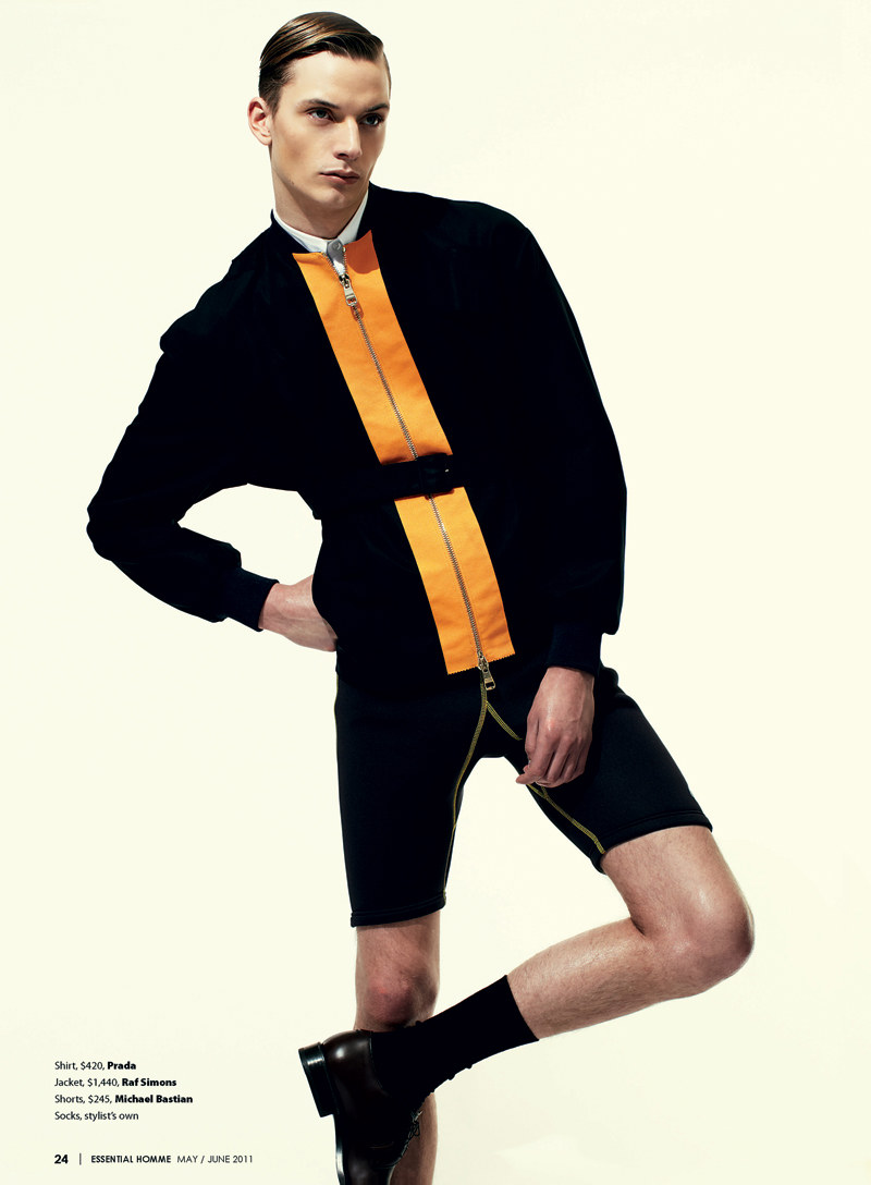 Linus Gustin by Jason Kim for Essential Homme May/June 2011