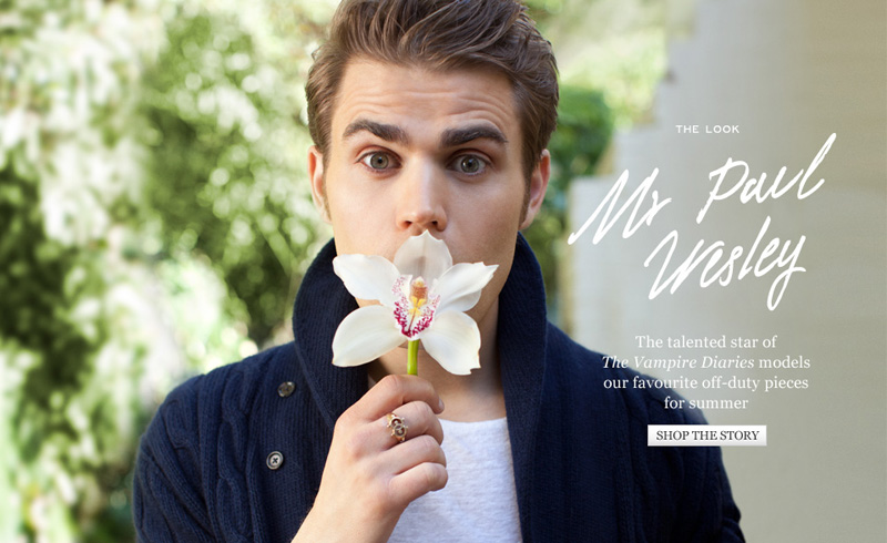 Paul Wesley Gets a Style Update from Mr Porter