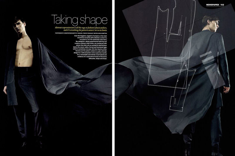 Phil Moller by Christopher Griffith in Dior Homme for Wallpaper