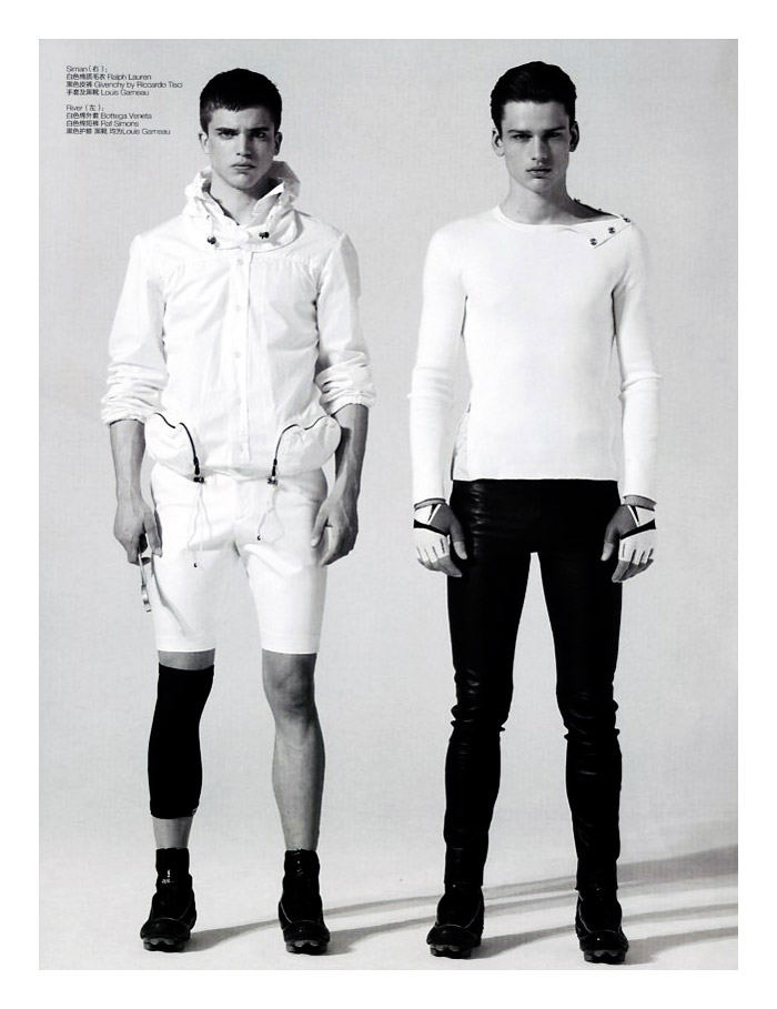 River Viiperi & Simon Nessman by Blair Getz Mezibov for GQ Style China