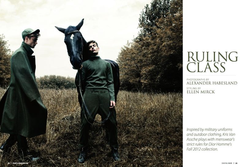 Pawel Bednarek & Theo Hall in Dior Homme Fall/Winter 2012 for Essential Homme Pawel Bednarek & Theo Hall in Dior Homme Fall/Winter 2012 for Essential Homme