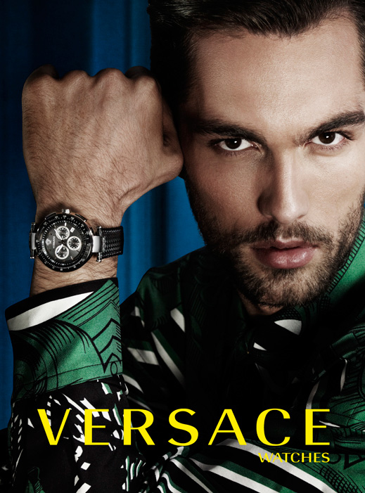A Seductive Tobias Sørensen Fronts Versace’s Watches Campaign