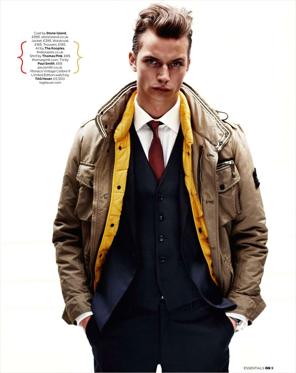 Linus Gustin is Dressed to Impress for British GQ
