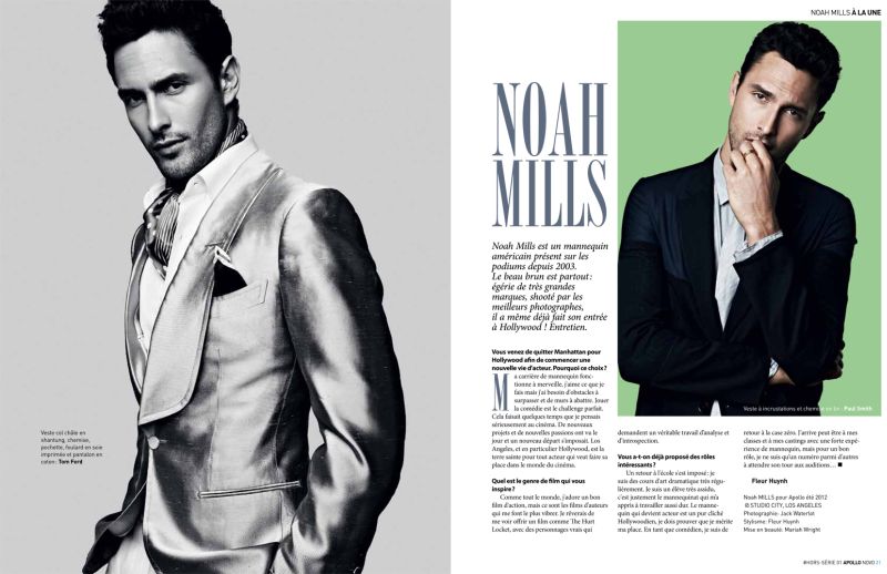 Noah Mills Covers Apollo Novo in Givenchy