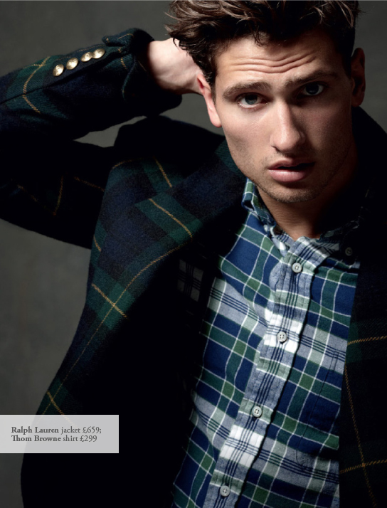 Tom Warren has Checks Fever for Harrods Magazine
