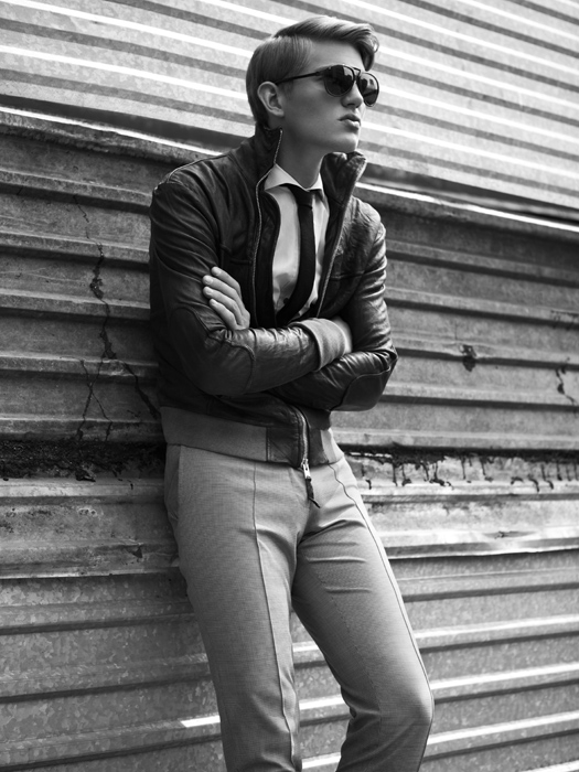 Sebastian Sauve Exudes a Vintage Cool for Fashion Magazine