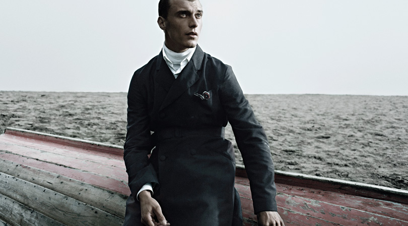 A Prada-Clad Clément Chabernaud Gets Stranded on the Beach for Hercules Magazine