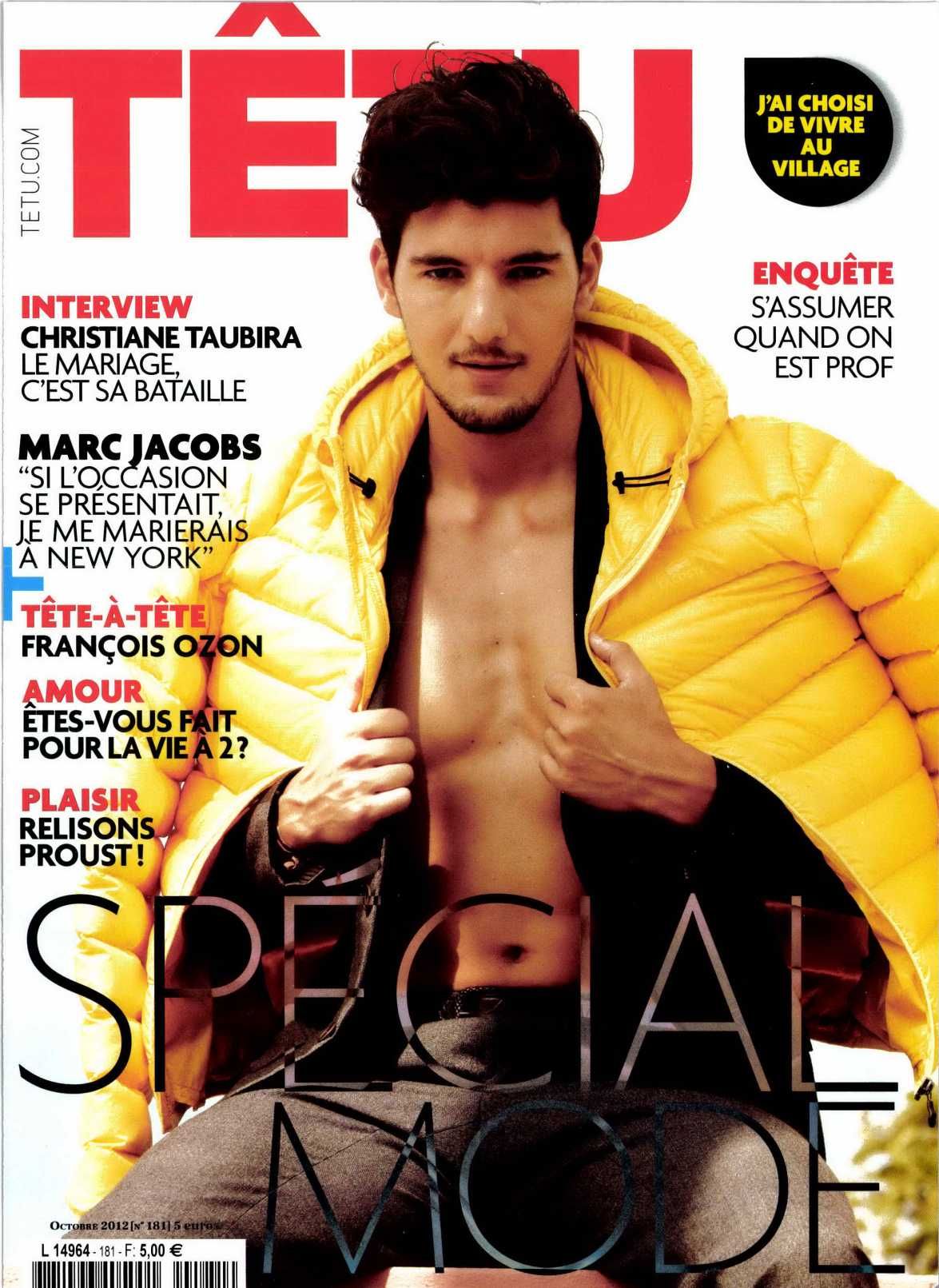 A Charming Andrea Preti Covers Têtu’s October 2012 Issue