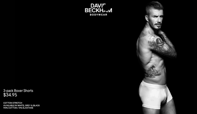 David Beckham Strips Down for his H&M Bodywear