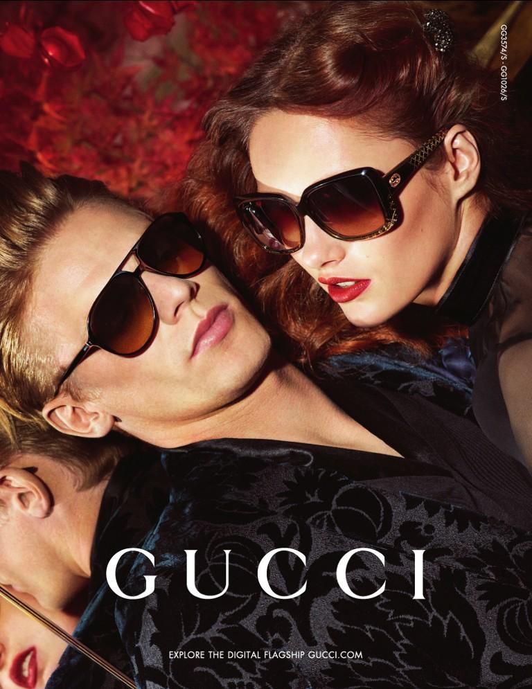 Lenz Von Johnston is a Luxurious Vision for Gucci’s Fall/Winter 2012 Eyewear Campaign