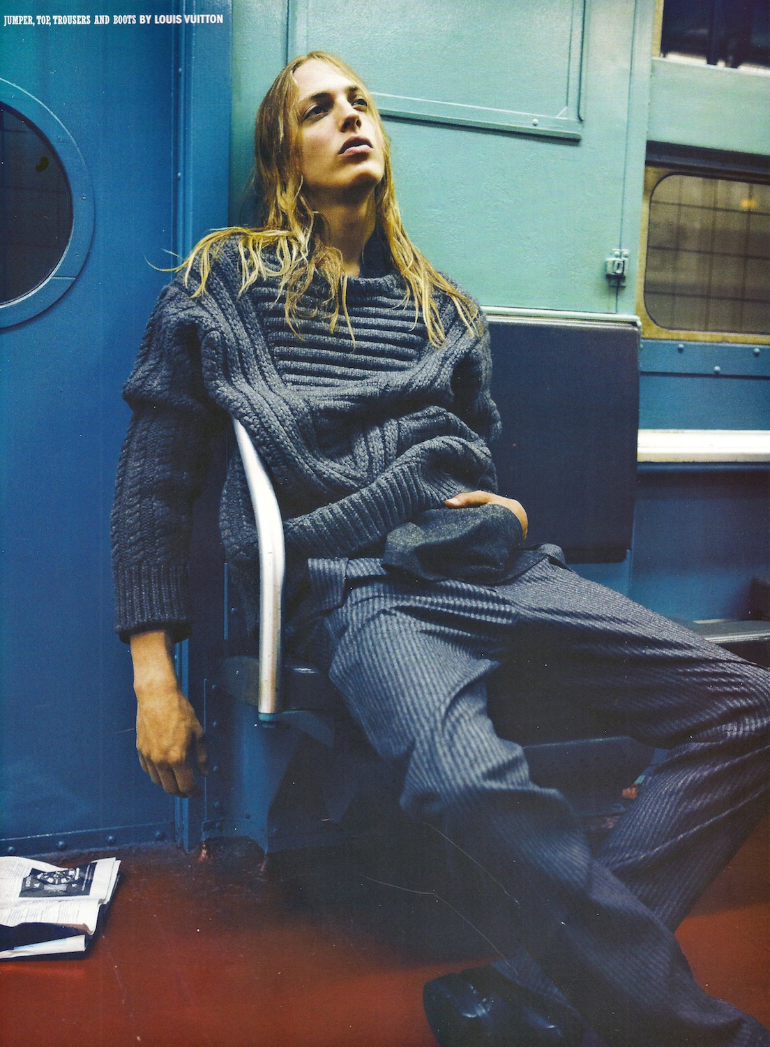 Erik Andersson Tackles the Subway in Louis Vuitton for 10 Men