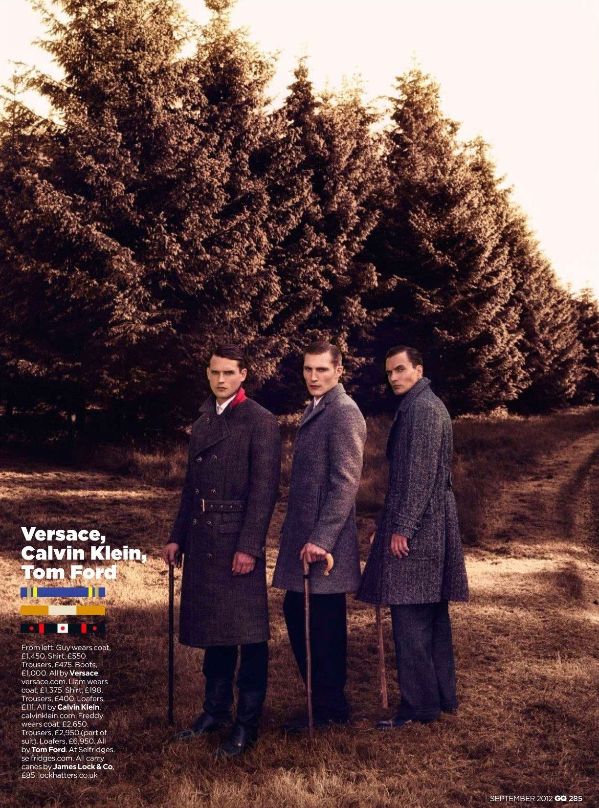 Guy Robinson, Nick Wilson, Fionn MacDiarmid & Others Model Fall/Winter 2012 Designs for British GQ