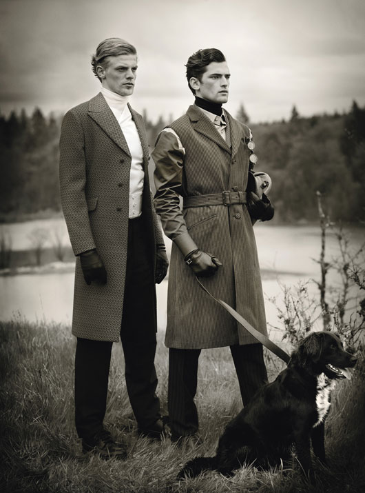 Sean O’Pry, Ollie Edwards & Lenz Von Johnston Travel to the Past for W Magazine’s October 2012 Issue