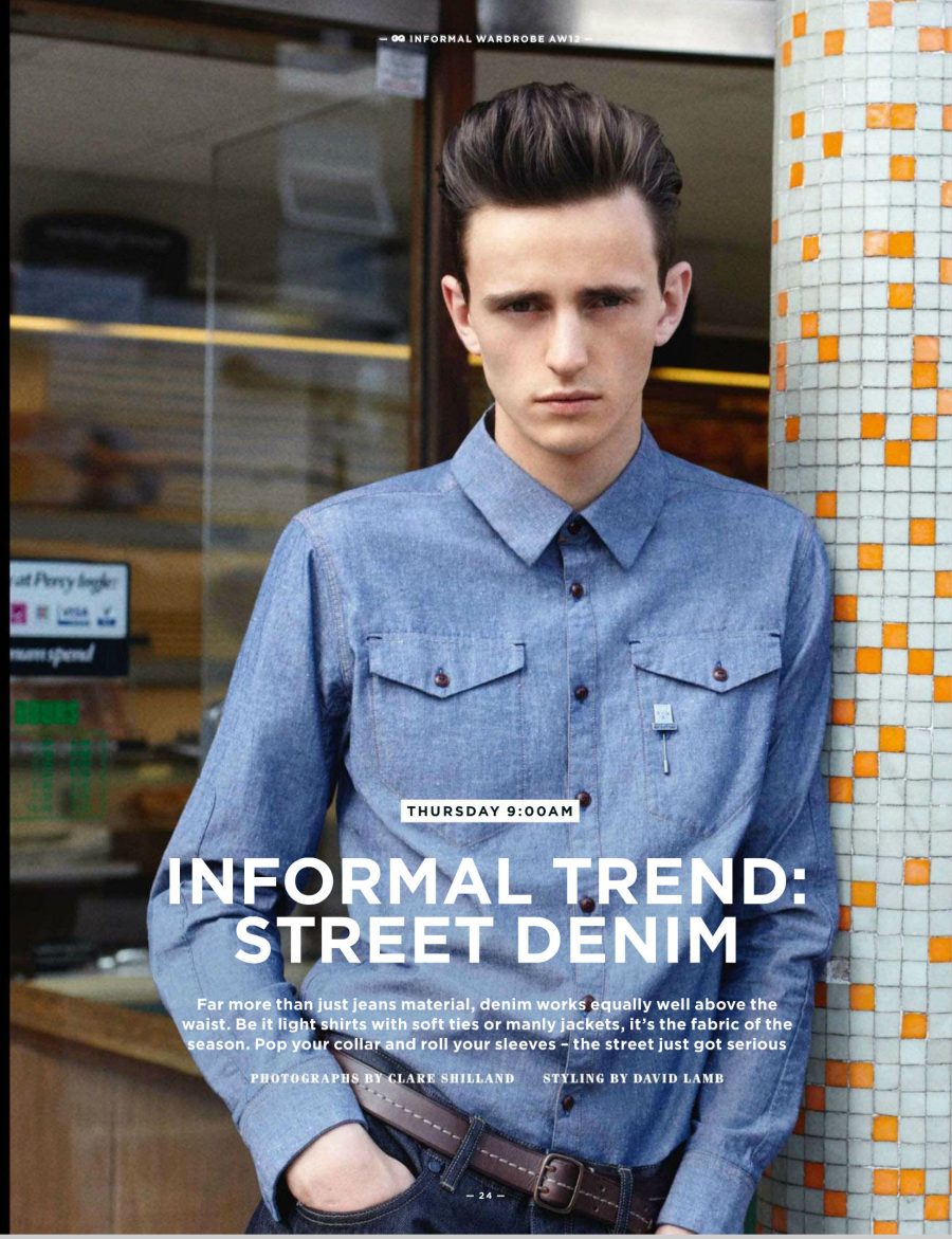 Alex Dunstan Wears Street Denim for British GQ – The Fashionisto