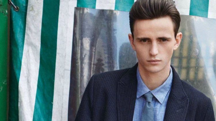 Alex Dunstan Wears Street Denim for British GQ