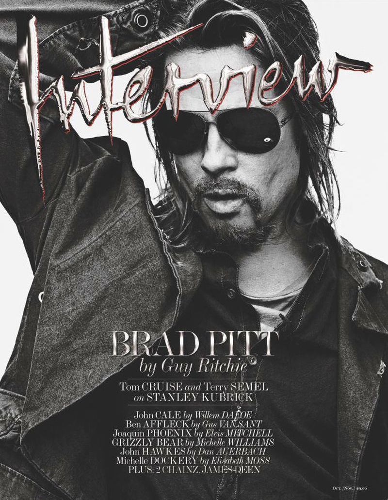 Brad Pitt covers the October/November 2012 issue of Interview magazine. 