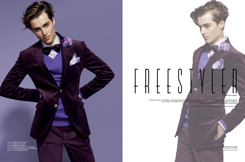 Shane Gibson Dons a Color Story for FashionTrend