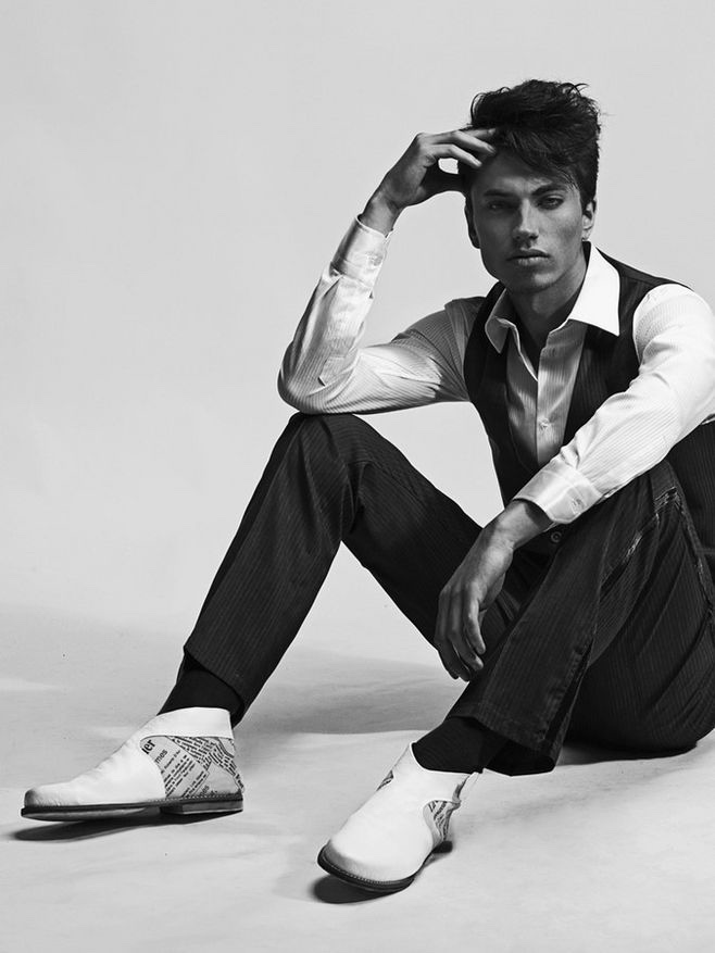 Kristjan wears shirt Kirill Safonov, vest and trousers Kalle HT and shoes Scheckmann.