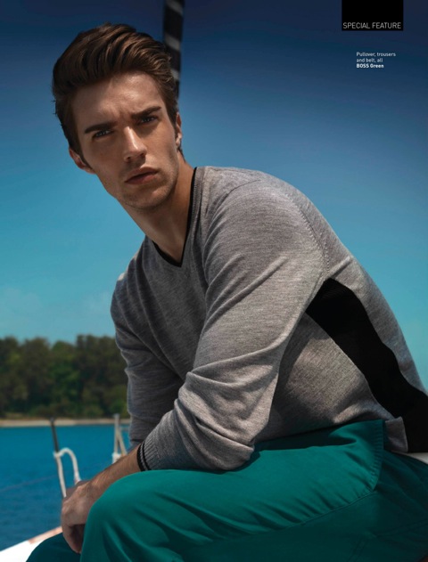 A Hugo Boss Clad Karel Struhy Puts to Sea for August Man Singapore ...