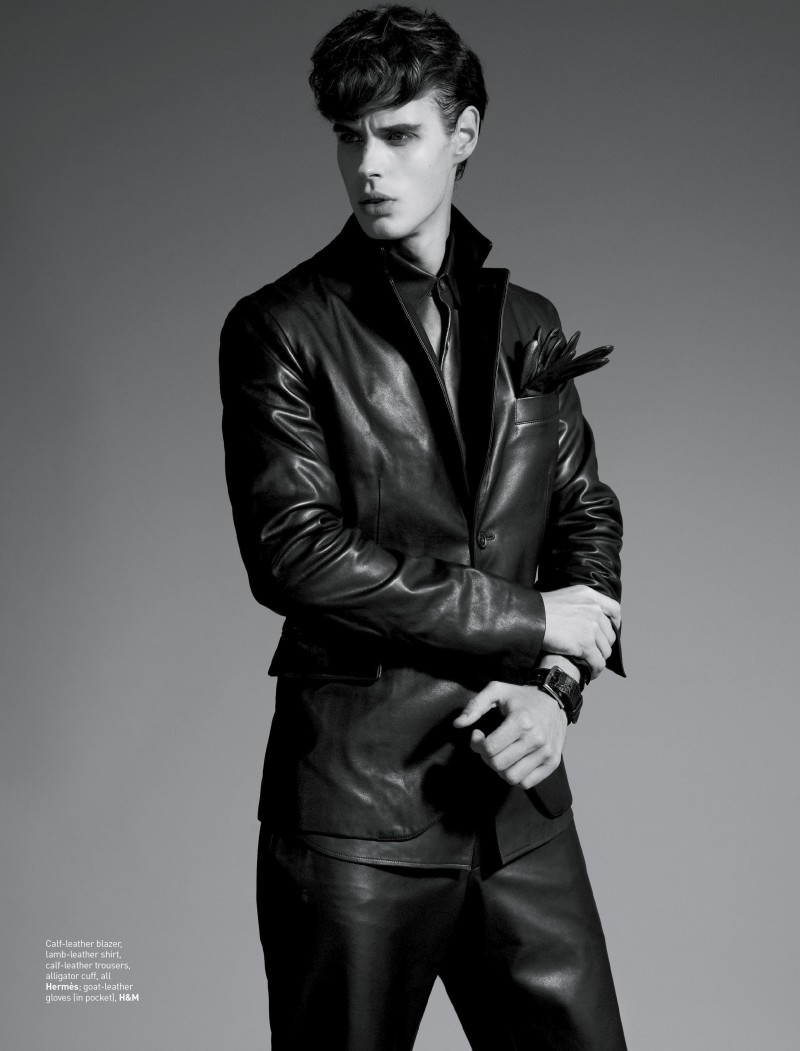 Marko Martinovic Stuns in Leather for August Man – The Fashionisto