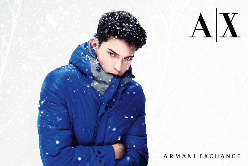 Cesar Casier Keeps the Cool Away in Armani Exchange’s Holiday 2012 Campaign