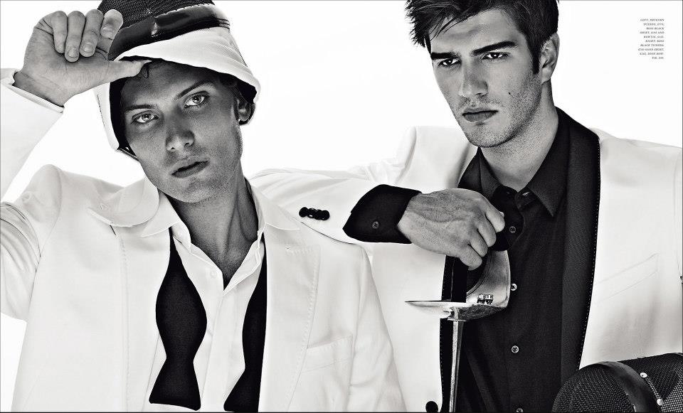 Jordan Ross & JR Reyne are Refined Swordsmen for Sharp Magazine