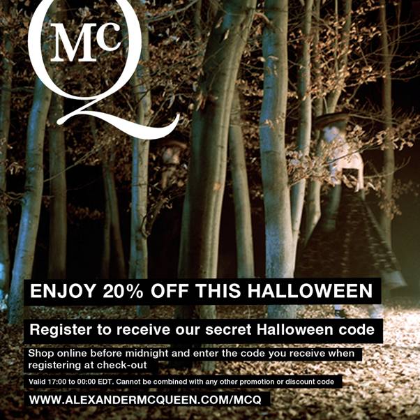 Halloween Shopping | 20% Off at McQ