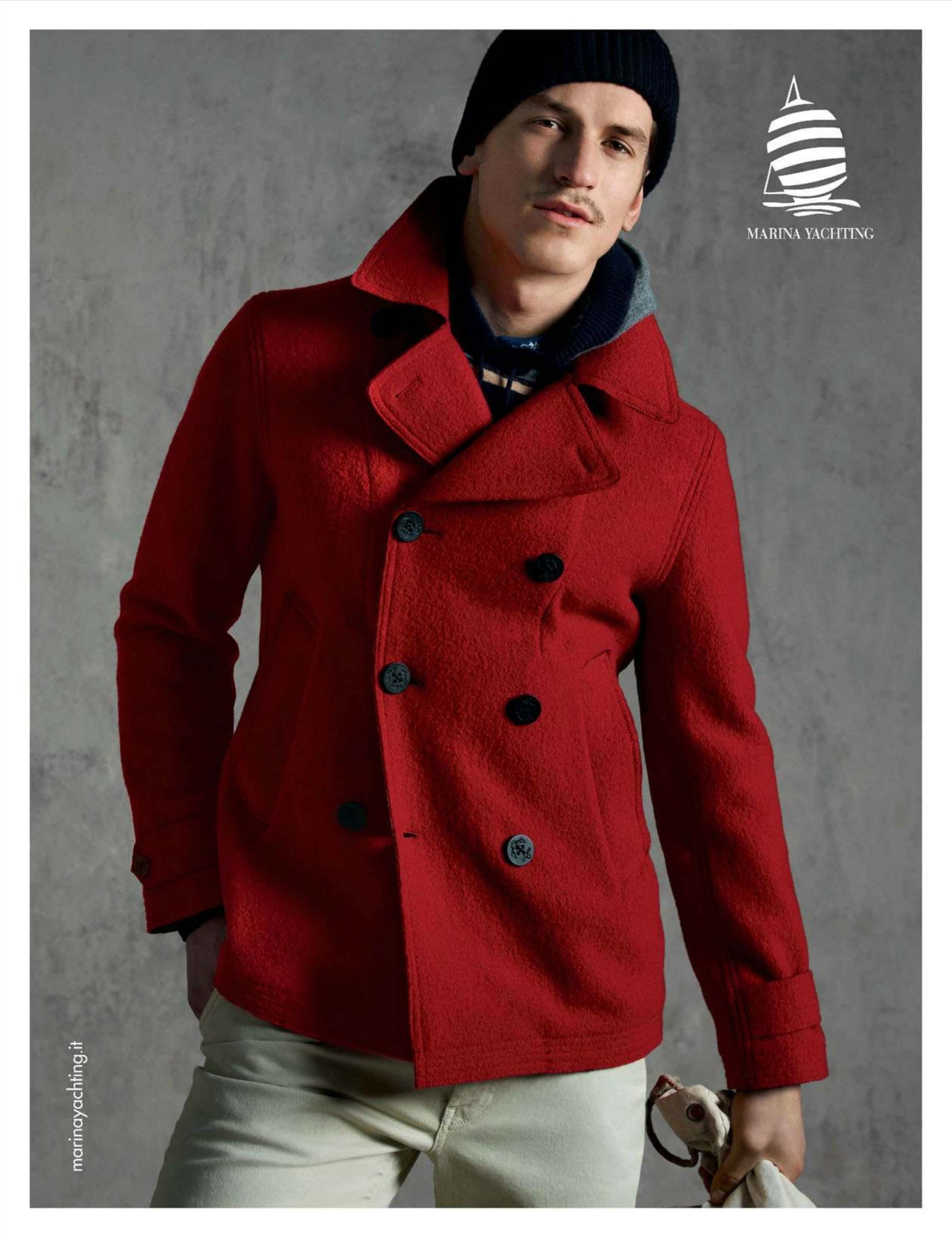 Jarrod Scott is Striking in Red for Marina Yachting Fall/Winter 2012 Campaign