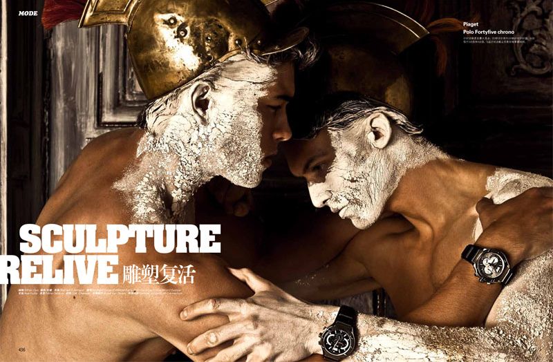 Francisco Lachowski & Michael Gandolfi Break the Mold for L’Officiel Hommes China
